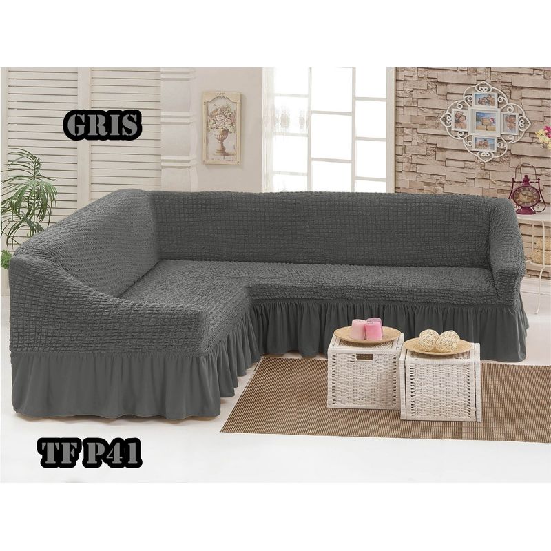 ANGELES DEL HOGAR - Fundas Para Sofa Cubresillones Texturisado Tipo L 5 cuerpos