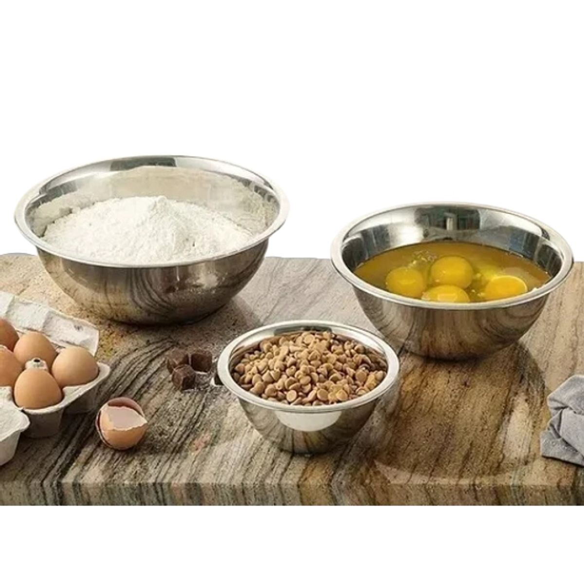 GENERICO - Bowl 24cm Acero Inoxidable Repostería Pocillo Fuente Cocina