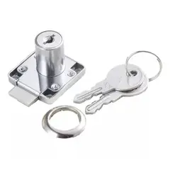 GENERICO - Cerradura Mueble Cajón Chapa Cuadrada Cilindro 16mm 1un