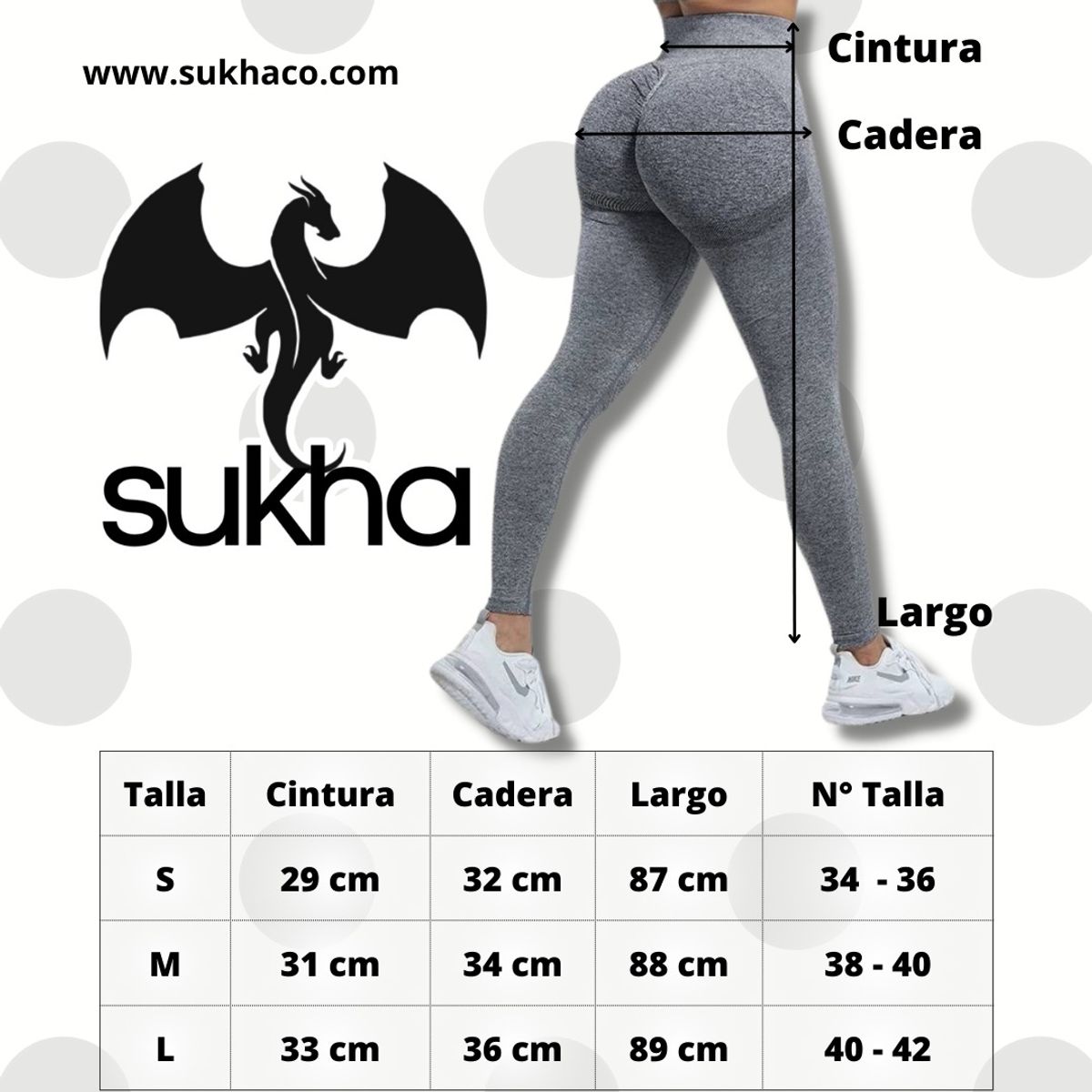 SUKHA - Calzas Leggings Push Up Corte V Celeste Sukha