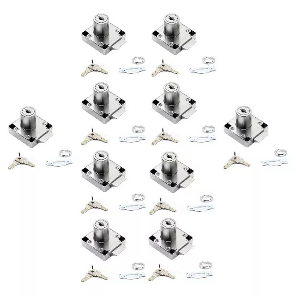 GENERICO - Cerradura O Chapa Cajón Tipo Auto Cierre Para Muebles 10un