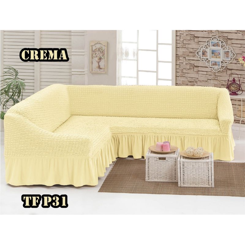 ANGELES DEL HOGAR - Fundas Para Sofa Cubresillones Texturisado Tipo L 5 cuerpos