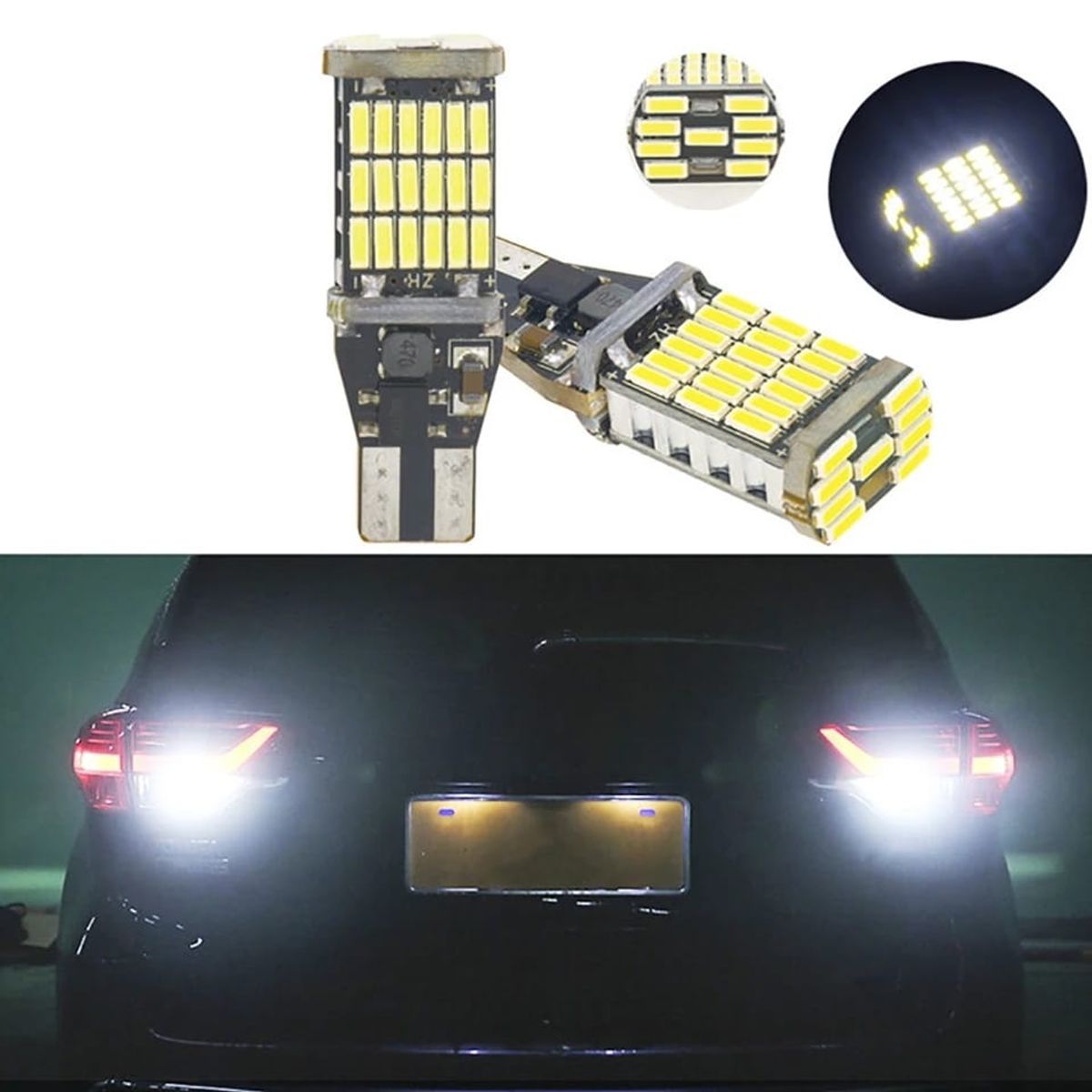 Ampolletas led socket T15 45 led canbus, marca GENERICO - Foto Principal