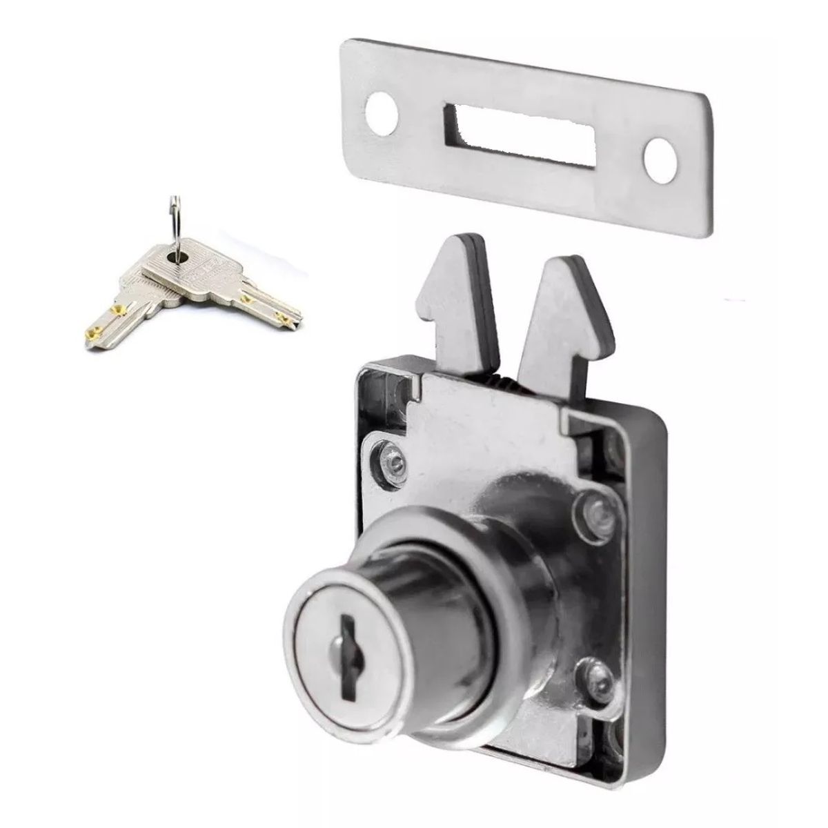 GENERICO - Cerradura O Chapa Puerta Corredera Armario Cilindro 19mm 1un