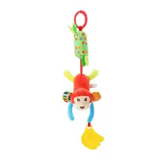 OEM - JUGUETE SONAJERO CON MORDEDOR MONO PARA BEBE