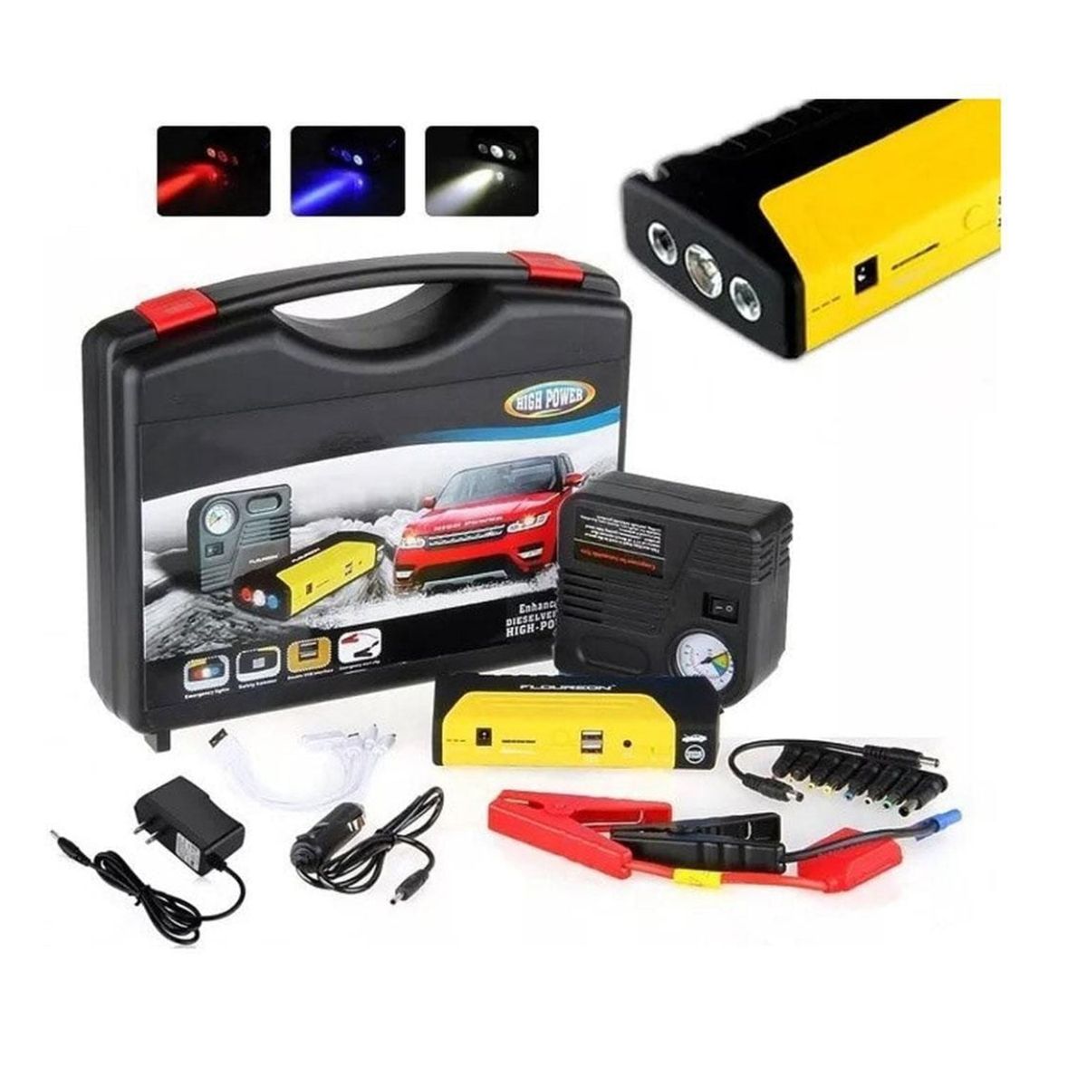 OEM - PARTIDOR DE BATERIA CON INFLADOR DE LLANTAS 12V