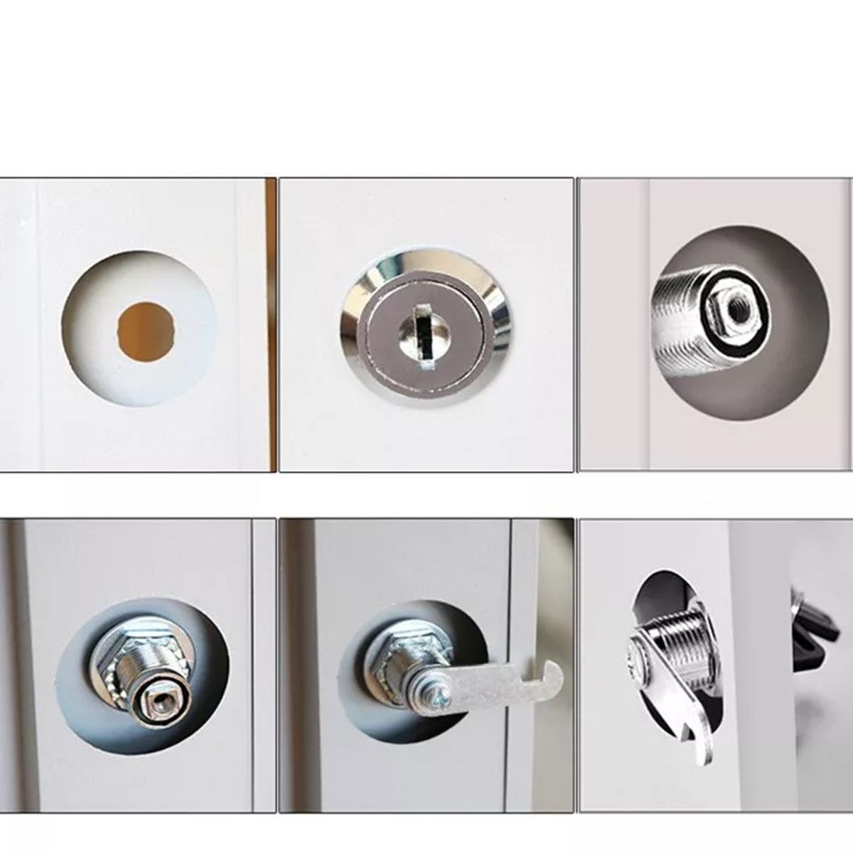 GENERICO - Cerradura Chapa Casillero Guantera Puerta 20mm Max 1un