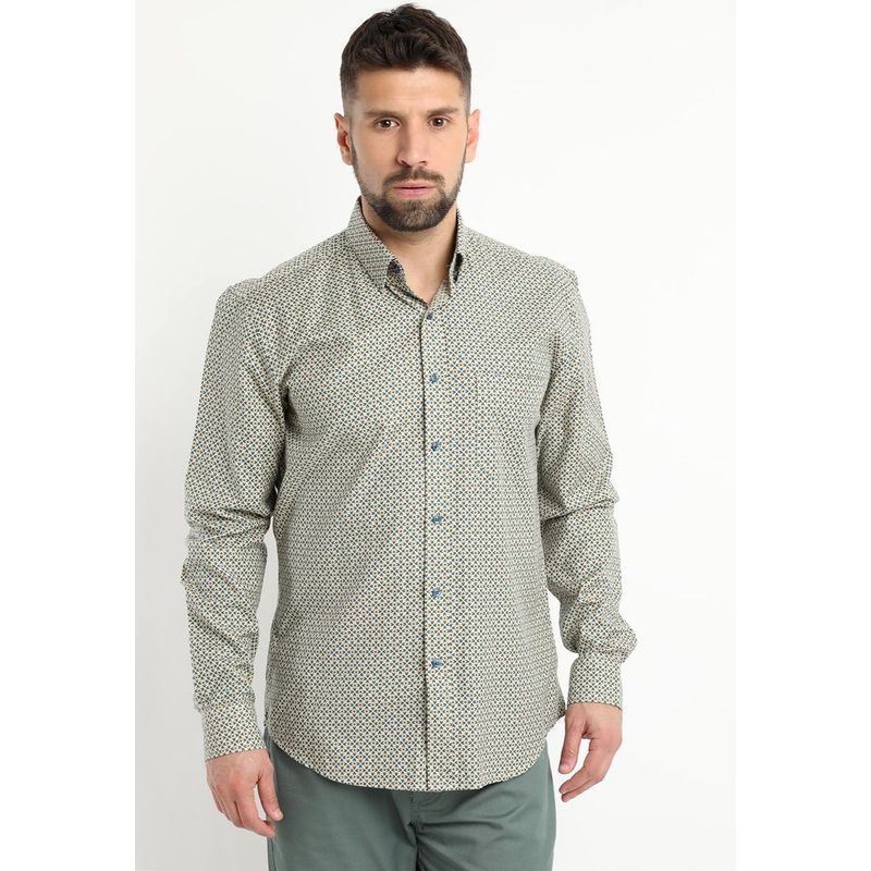 KOTTING - Camisa Fantasia Estampada Manga Larga Gris Melange KOTTING