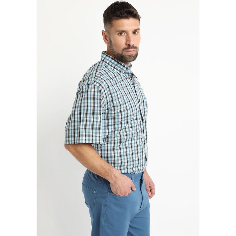 KOTTING - Camisa Fantasia Premium Manga Corta Boton Cuello Azul Marino KOTTING