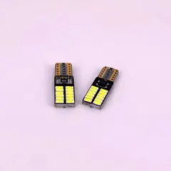 GENERICO - Ampolletas led T10 W5W antierror canbus 24 led 12v blanco