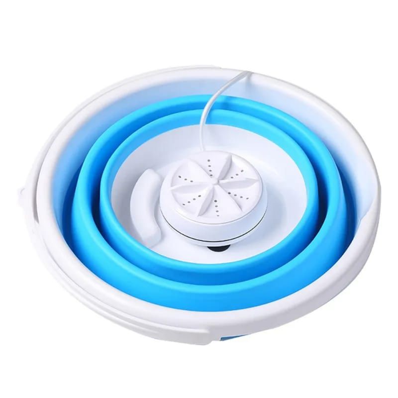 OEM - BALDE PLEGABLE LAVADORA PORTATIL USB AZUL