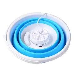 OEM - BALDE PLEGABLE LAVADORA PORTATIL USB AZUL