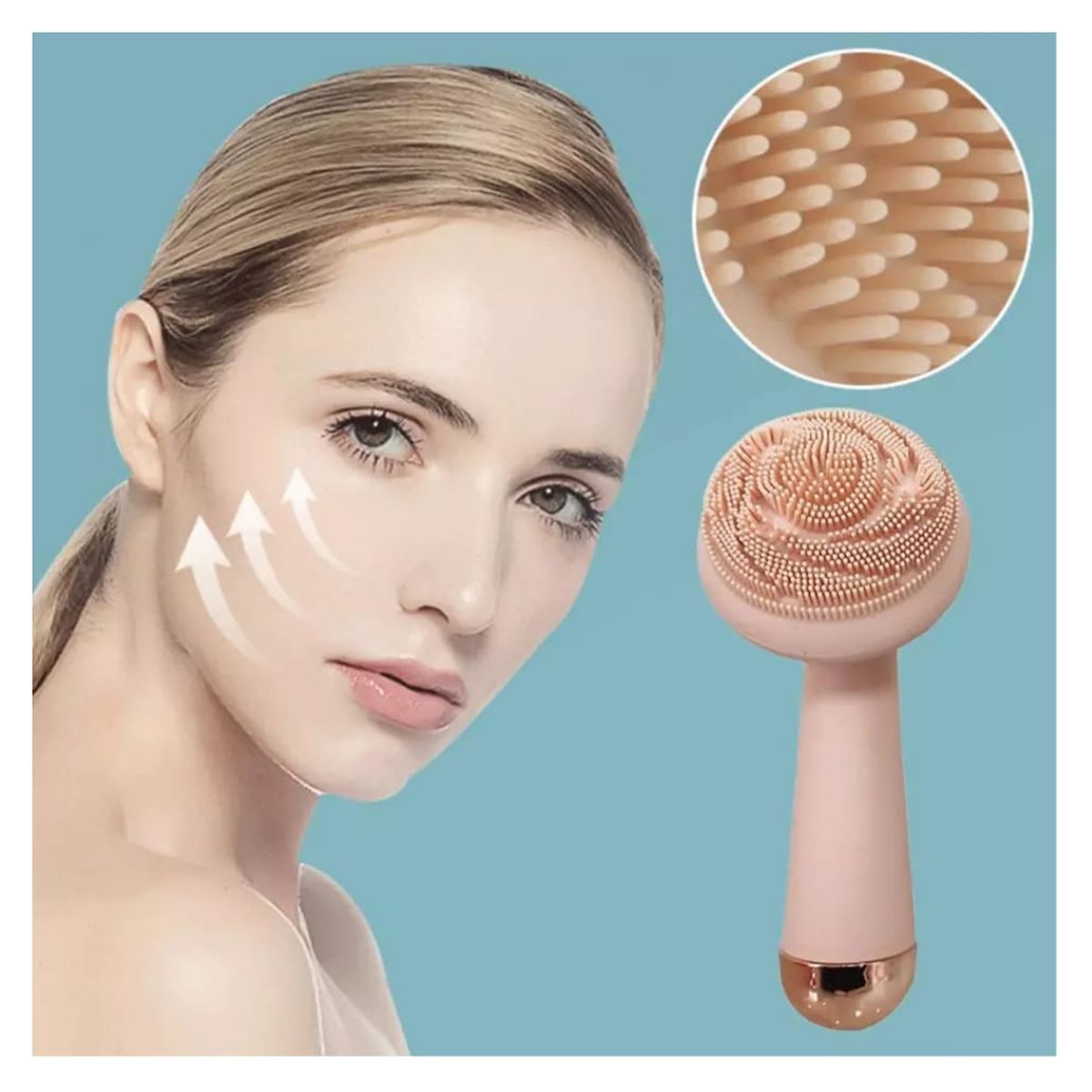 OEM - LIMPIADOR FACIAL DE SILICONA RECARGABLE USB