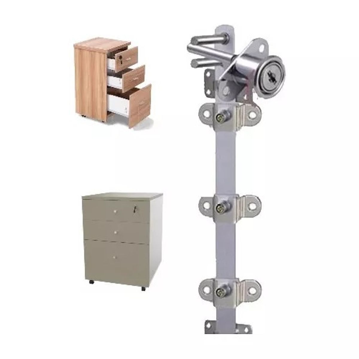 GENERICO - Cerradura Chapa Frontal Kardex Cajonera 1pcs P3cajon 50cm