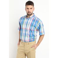 Camisa Fantasia Premium Manga Corta Boton Cuello Celeste