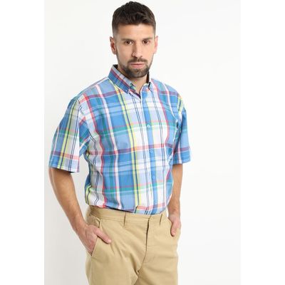 Imagen 2 del producto Camisa Fantasia Premium Manga Corta Boton Cuello Celeste