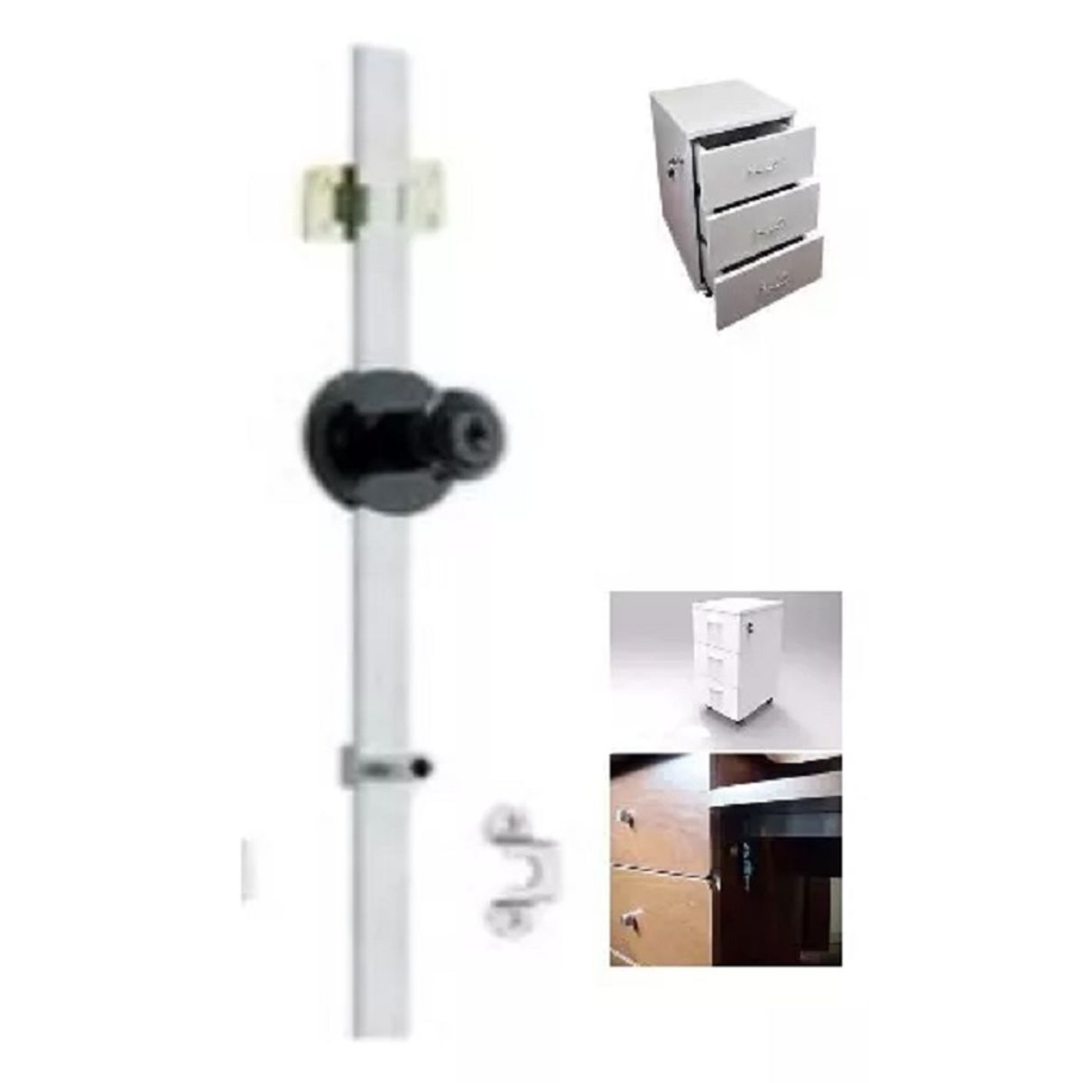 GENERICO - Cerradura Chapa Lateral Kardex Cajonera 1pcs P3cajon 50cm