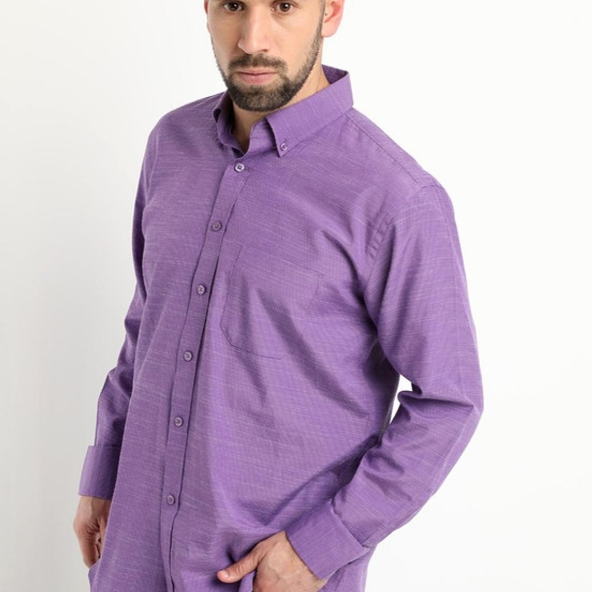KOTTING - Camisa Color Solido Morado KOTTING