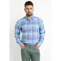 Camisa Fantasia Premium Manga Larga Boton Cuello Celeste