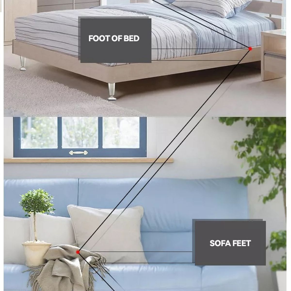 GENERICO - Patas Mueble Sillón Cama Sofá 4un 10cm Conti Regulable