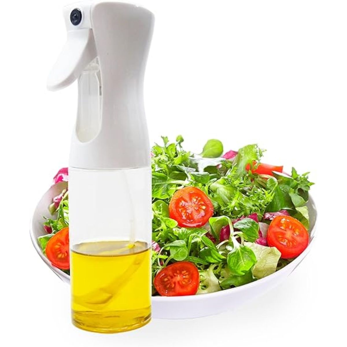 OEM - BOTELLA PULVERIZADOR DE ACEITE SPRAY DE COCINA 300ML BLANCO