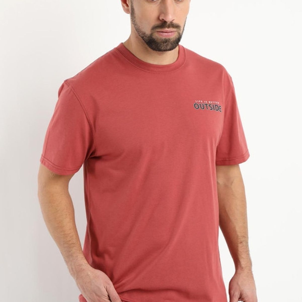 KOTTING - Polera Estampado Outdoor Palo Rosa KOTTING