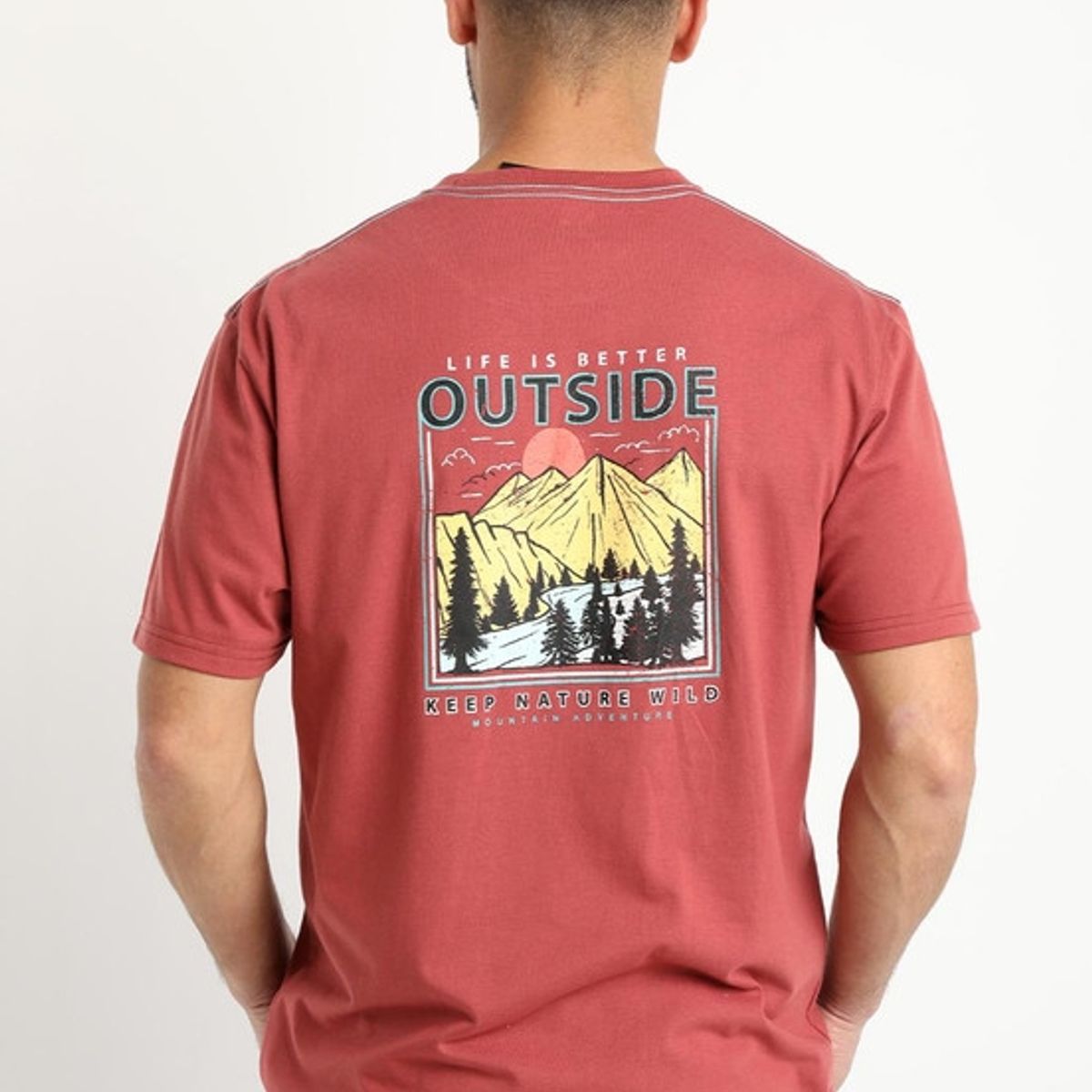 KOTTING - Polera Estampado Outdoor Palo Rosa KOTTING