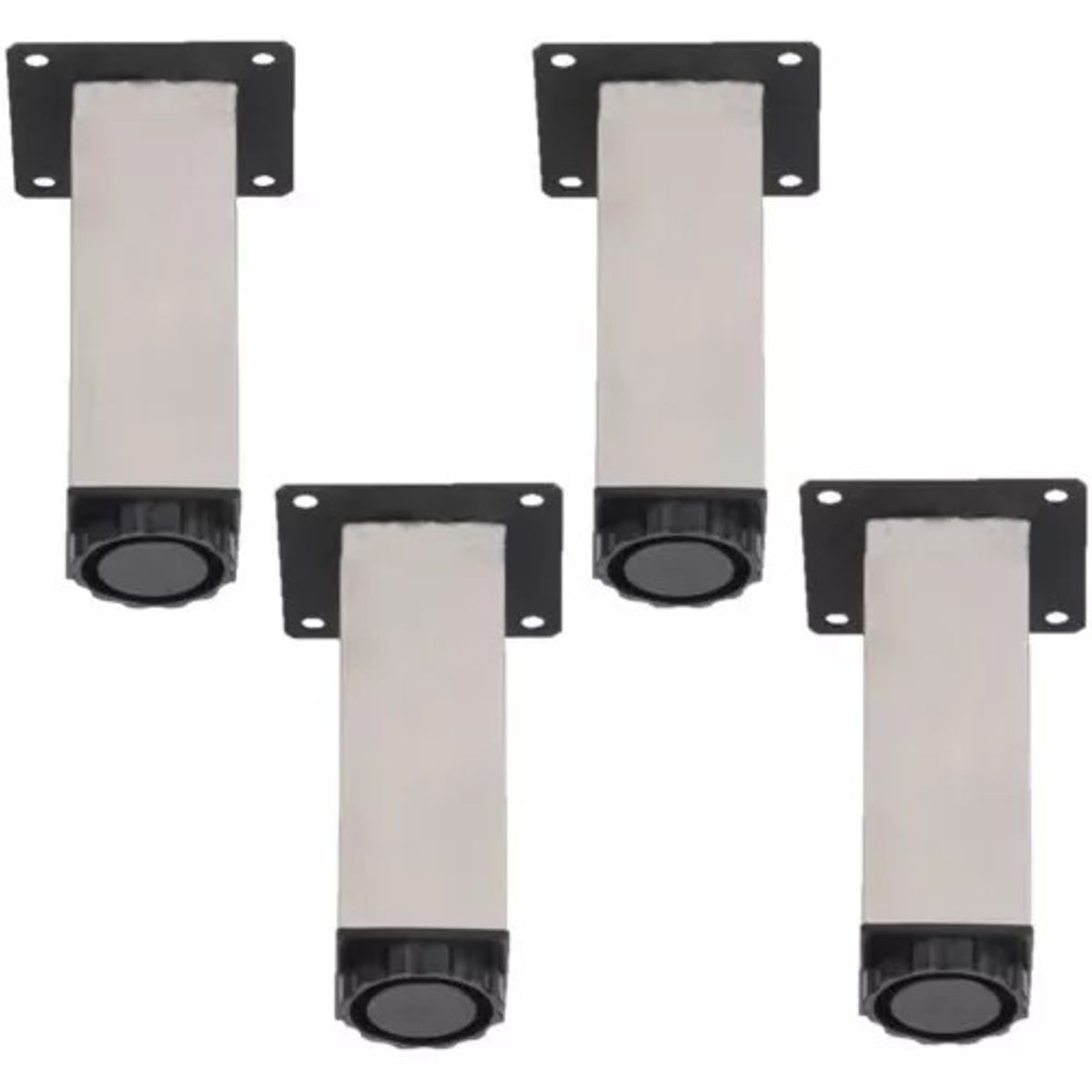 GENERICO - Patas Mueble Sillón Cama Sofá 4un 10cm Cuadrada Regulable