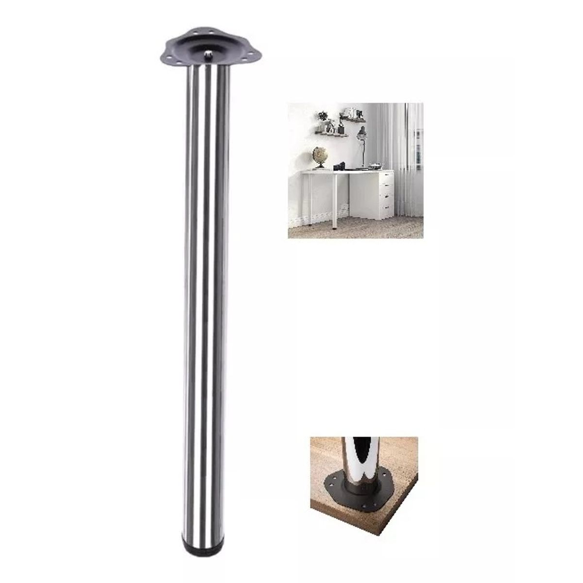 GENERICO - Pata Estilo escritorio 72cm Cromada