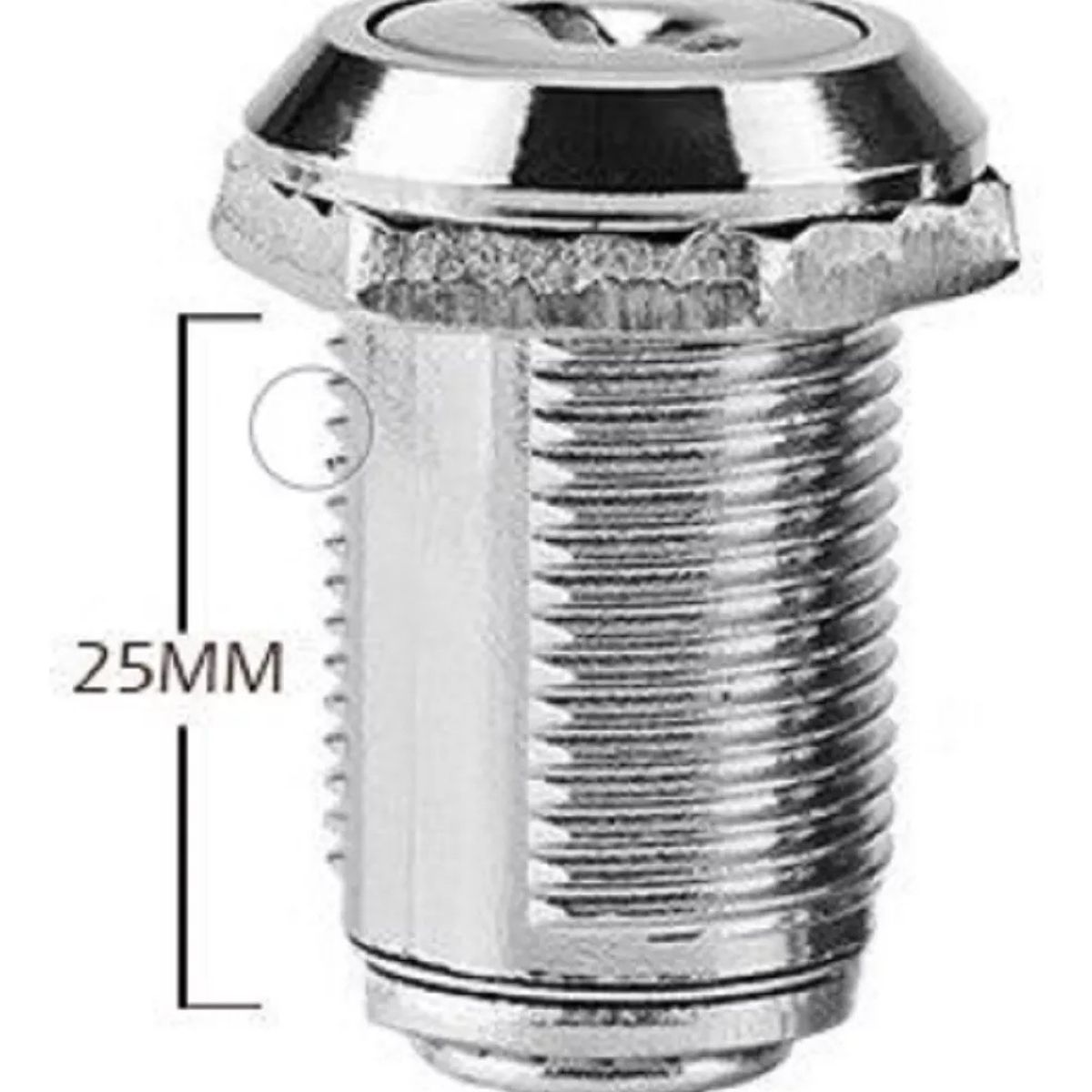 GENERICO - Cerradura Chapa Casillero Guantera Puerta 25mm Max 1un