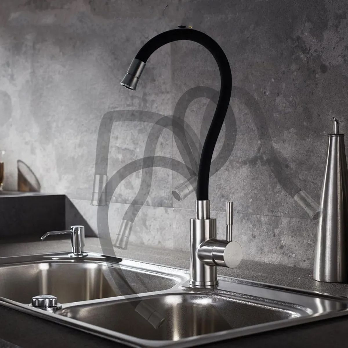 PMB - Monomando Llave Grifo Lavaplatos Fregadero Oregon Flex Pmb