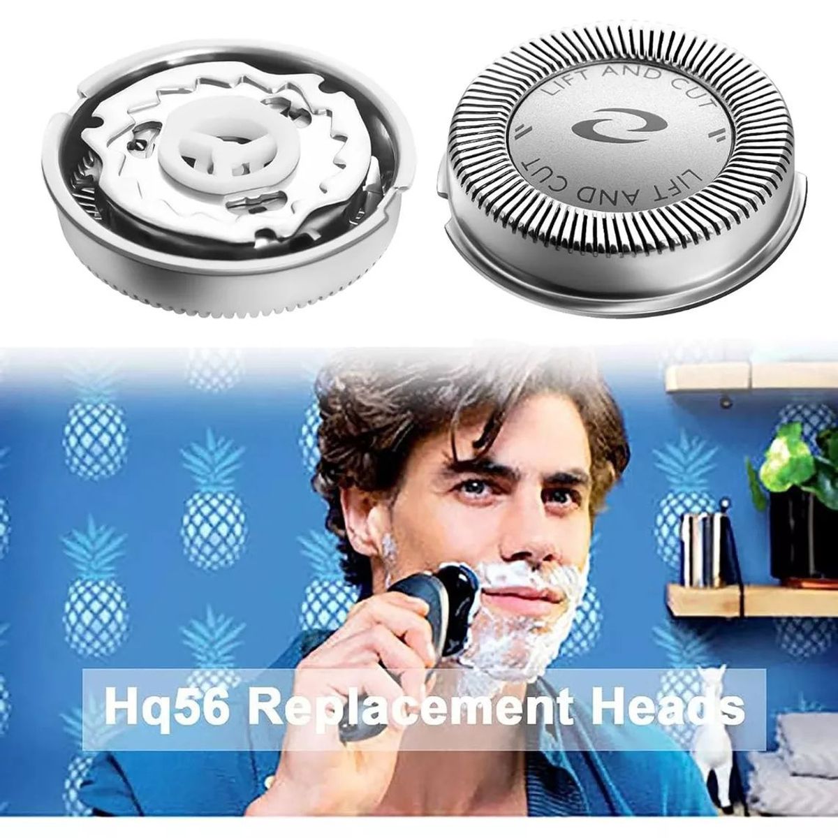 KUANGYE - 3 Repuesto Cuchilla Maquina Afeitar Con Rejilla compatible con Philips