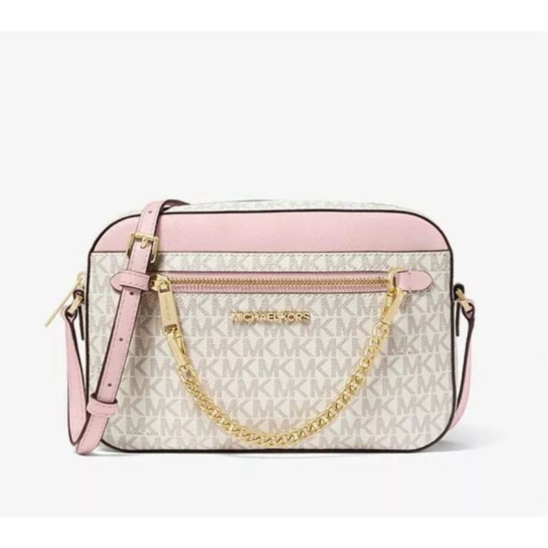 MICHAEL KORS - Michael Kors Crossbody Jet Set Item LG Ew Zip Chain  Mujer Rosa