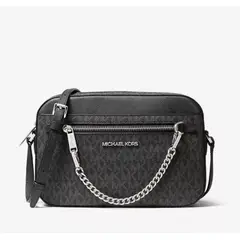 MICHAEL KORS - Crossbody Mujer Jet Set Monograma negro con cadena