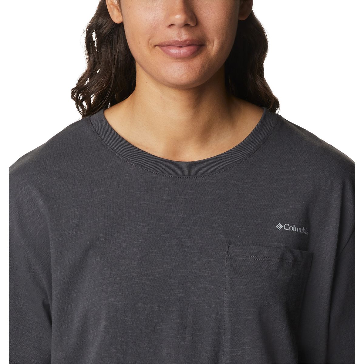 COLUMBIA - Polera M/C Break It Down Tee Gris Oscuro Mujer COLUMBIA