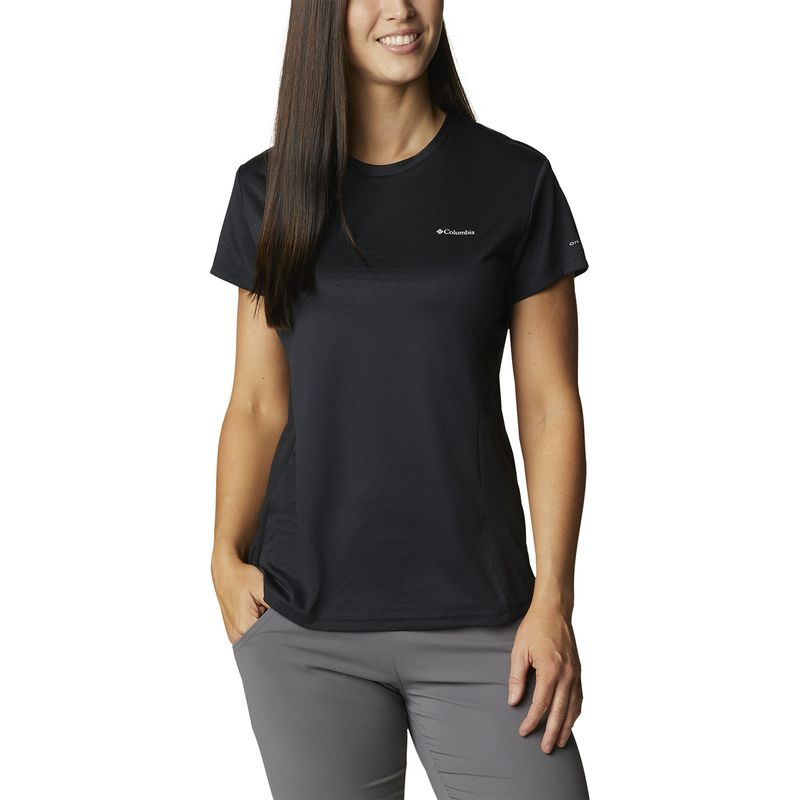 COLUMBIA - Polera M/C Zero Ice Cirro-Cool Negro Mujer COLUMBIA