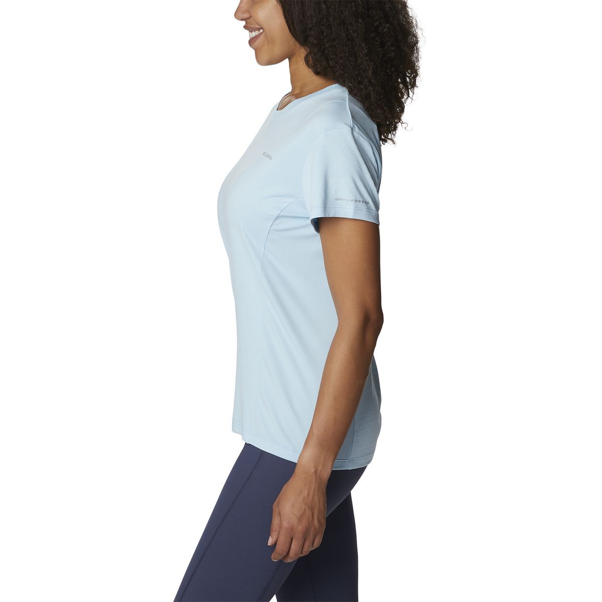 COLUMBIA - Polera M/C Zero Ice Cirro-Cool Celeste Mujer COLUMBIA