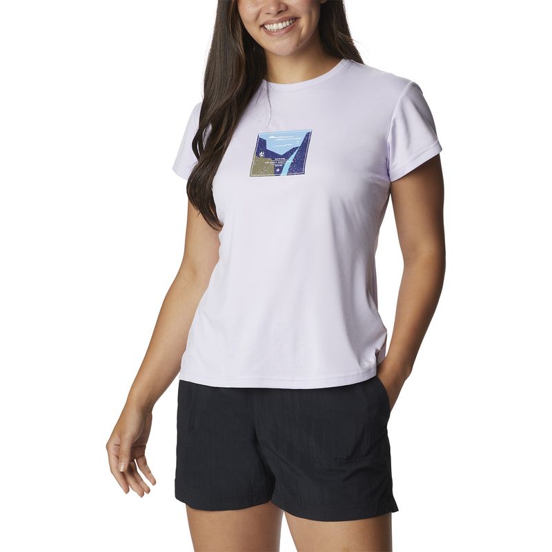 COLUMBIA - Polera M/C Zero Ice Cirro-Cool Lila Mujer COLUMBIA