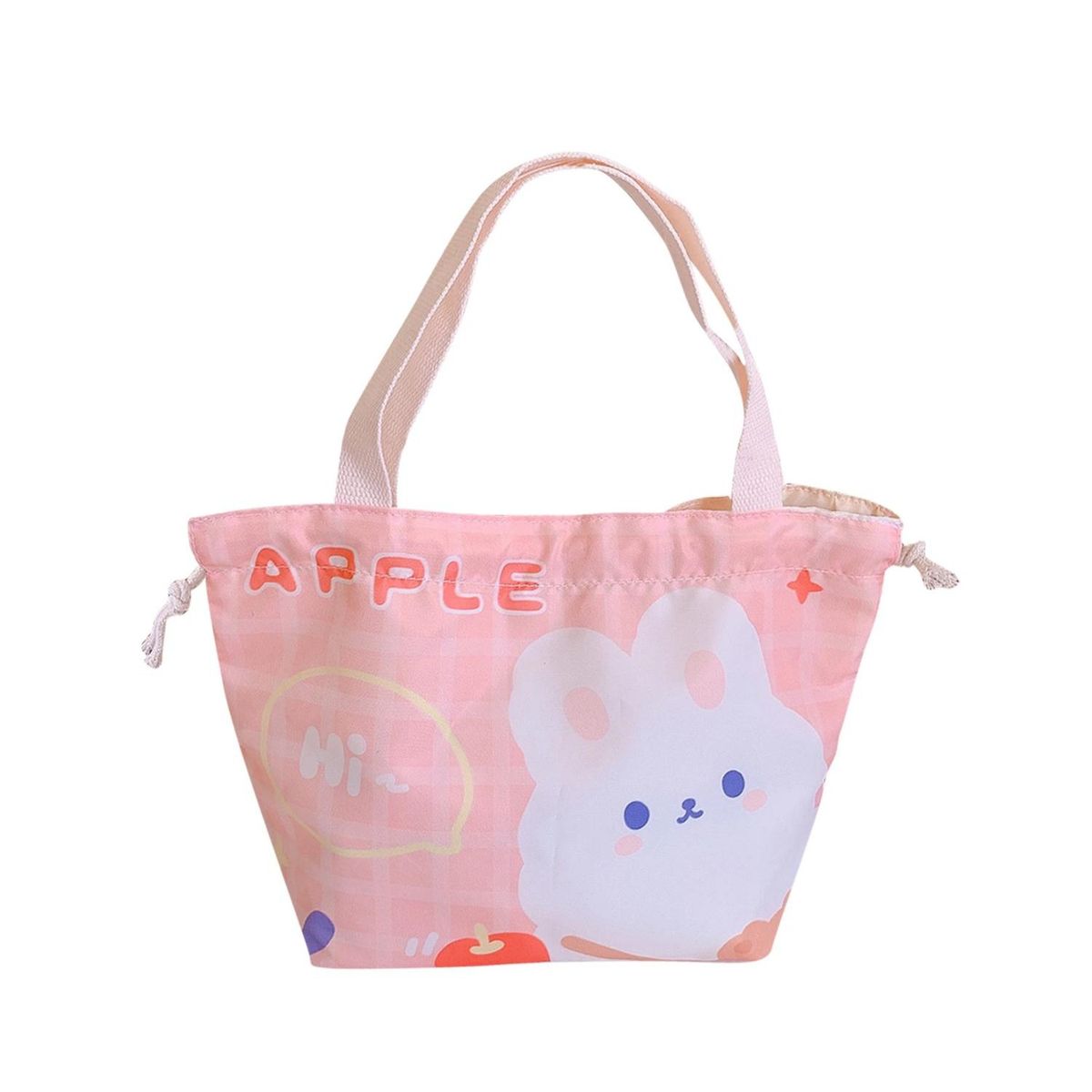 GENERICO - Lonchera Bolsa Termica 21x22 Conejo Rosa Blanco Kawaii