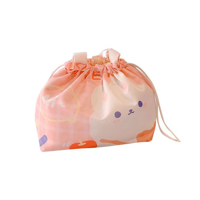 GENERICO - Lonchera Bolsa Termica 21x22 Conejo Rosa Blanco Kawaii