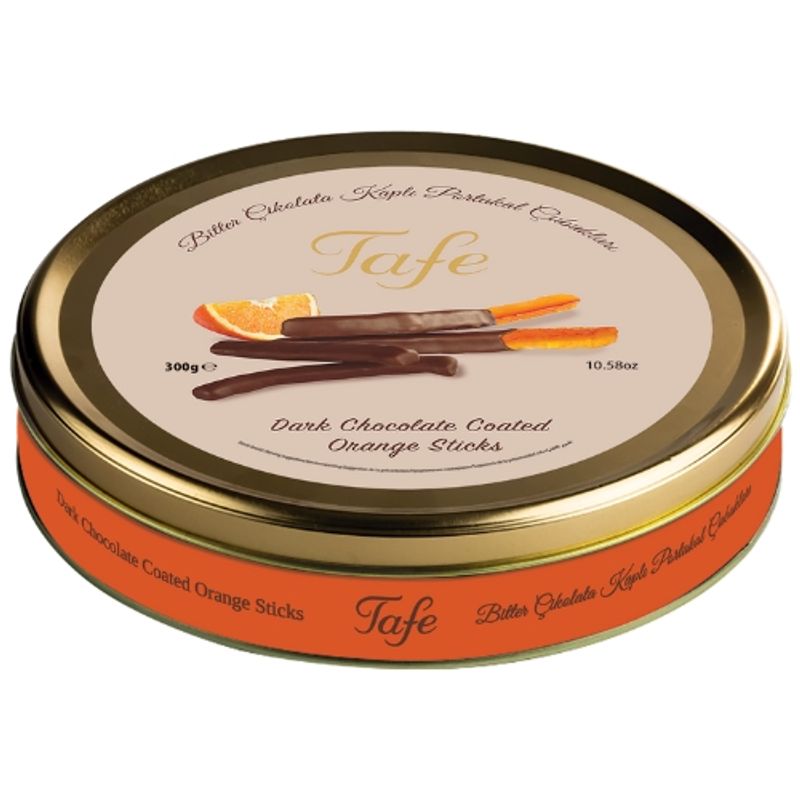 TAFE - Cáscara de Naranja Cubierta de Chocolate Belga 300 Gr