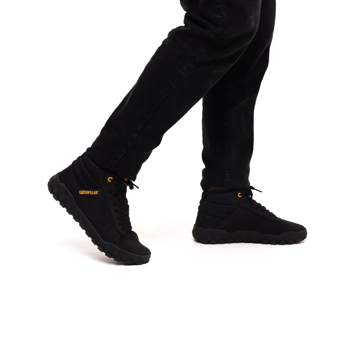 CAT - Botín Hex + Mid Canvas Negro Hombre CAT.