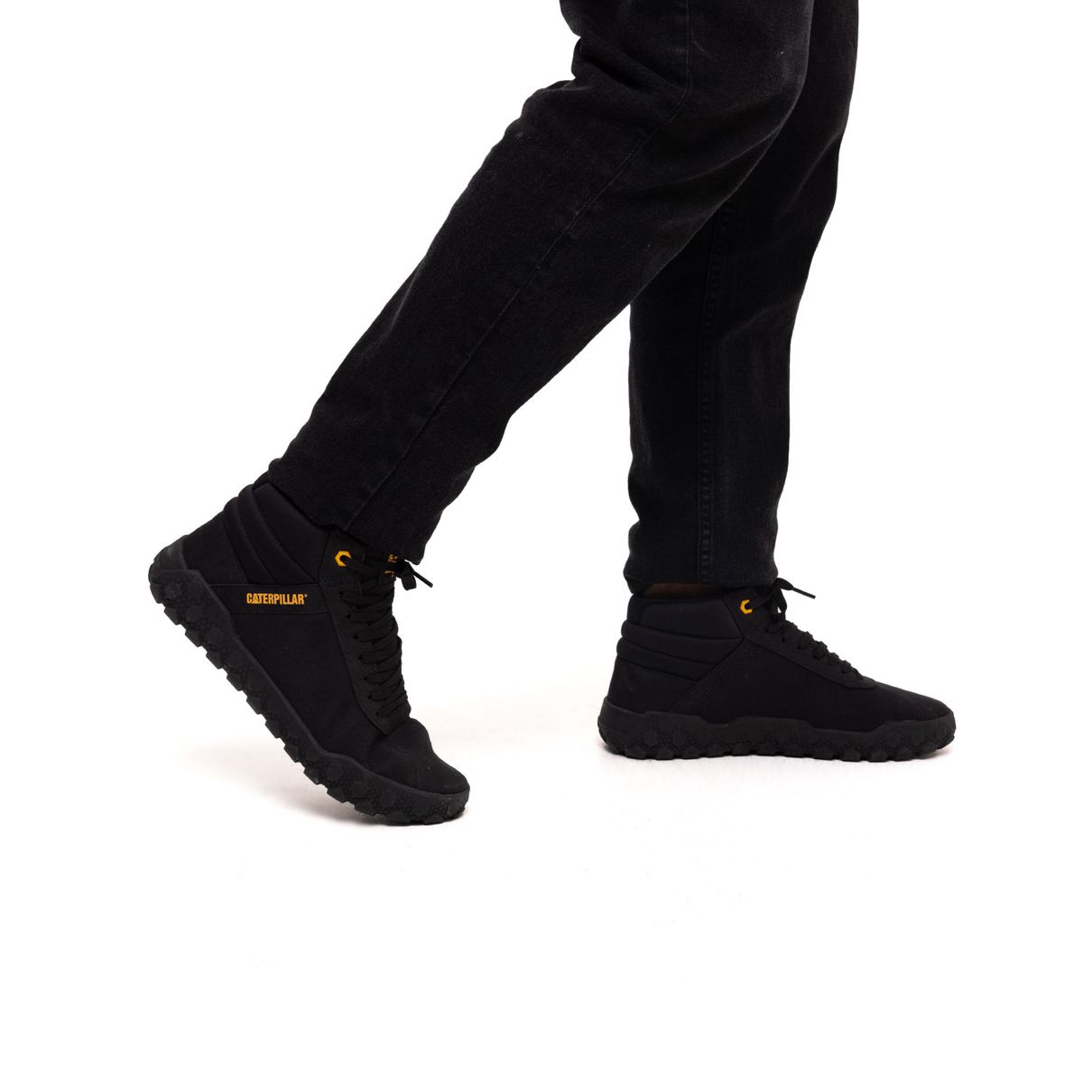 CAT - Botín Hex + Mid Canvas Negro Hombre CAT.