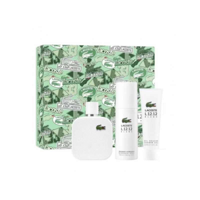 LACOSTE - LACOSTE L1212 BLANC EDT 100ML  GEL 50ML  DESODORANTE 150ML