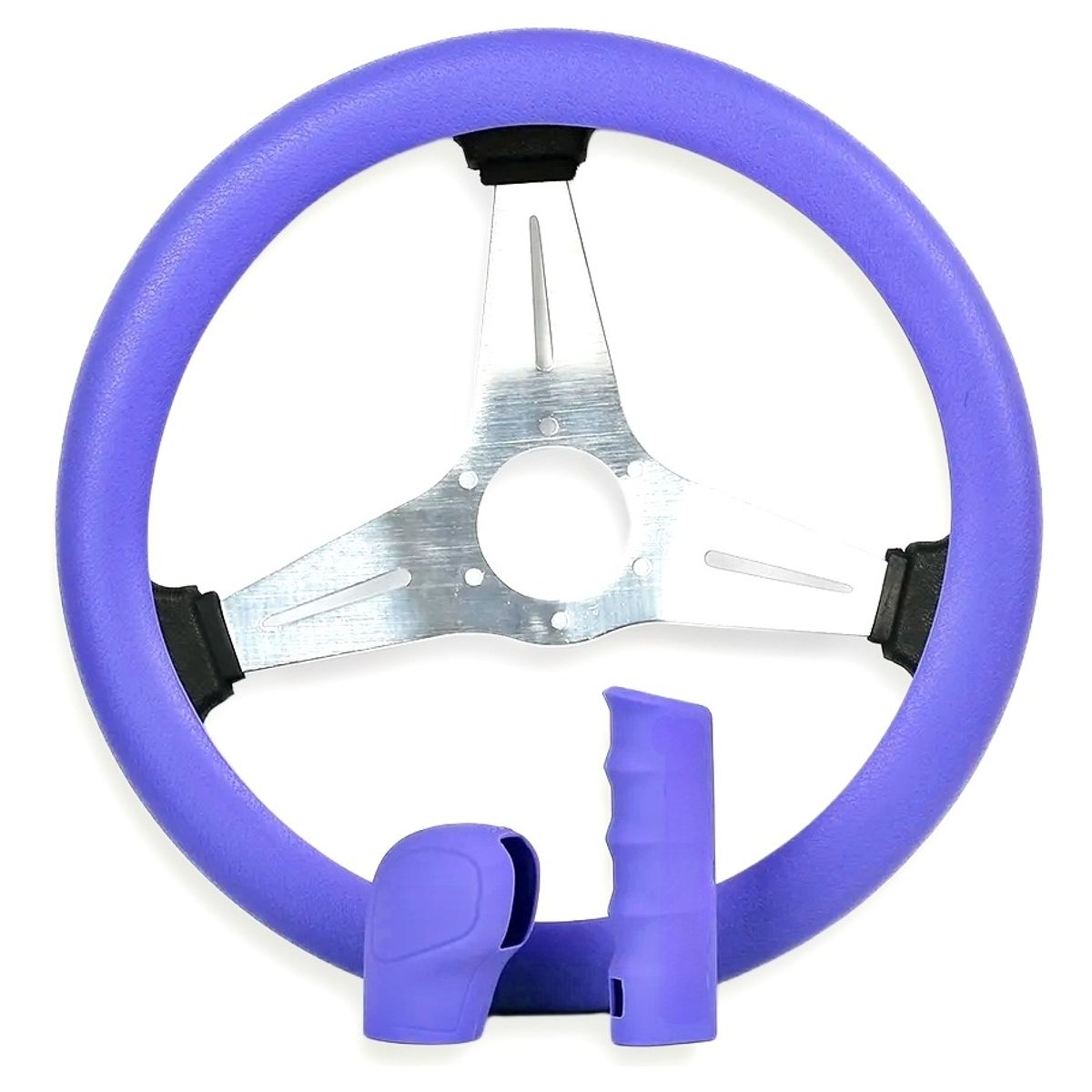 GENERICO - Kit Silicón Cubre Volante Pomo Y Freno De Mano Lavable LILA