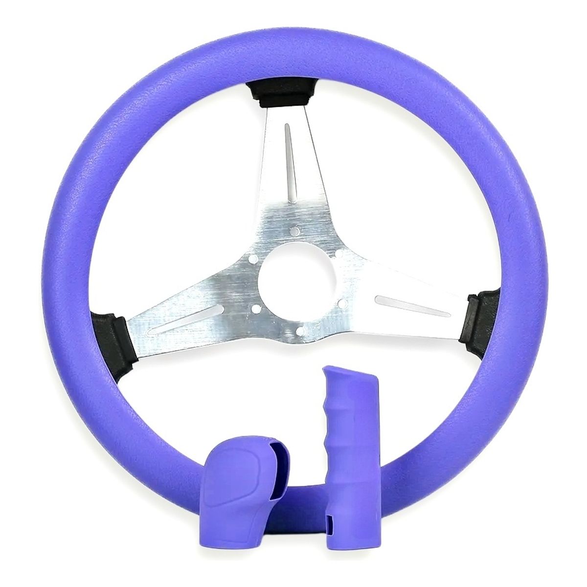 GENERICO - Kit Silicón Cubre Volante Pomo Y Freno De Mano Lavable LILA