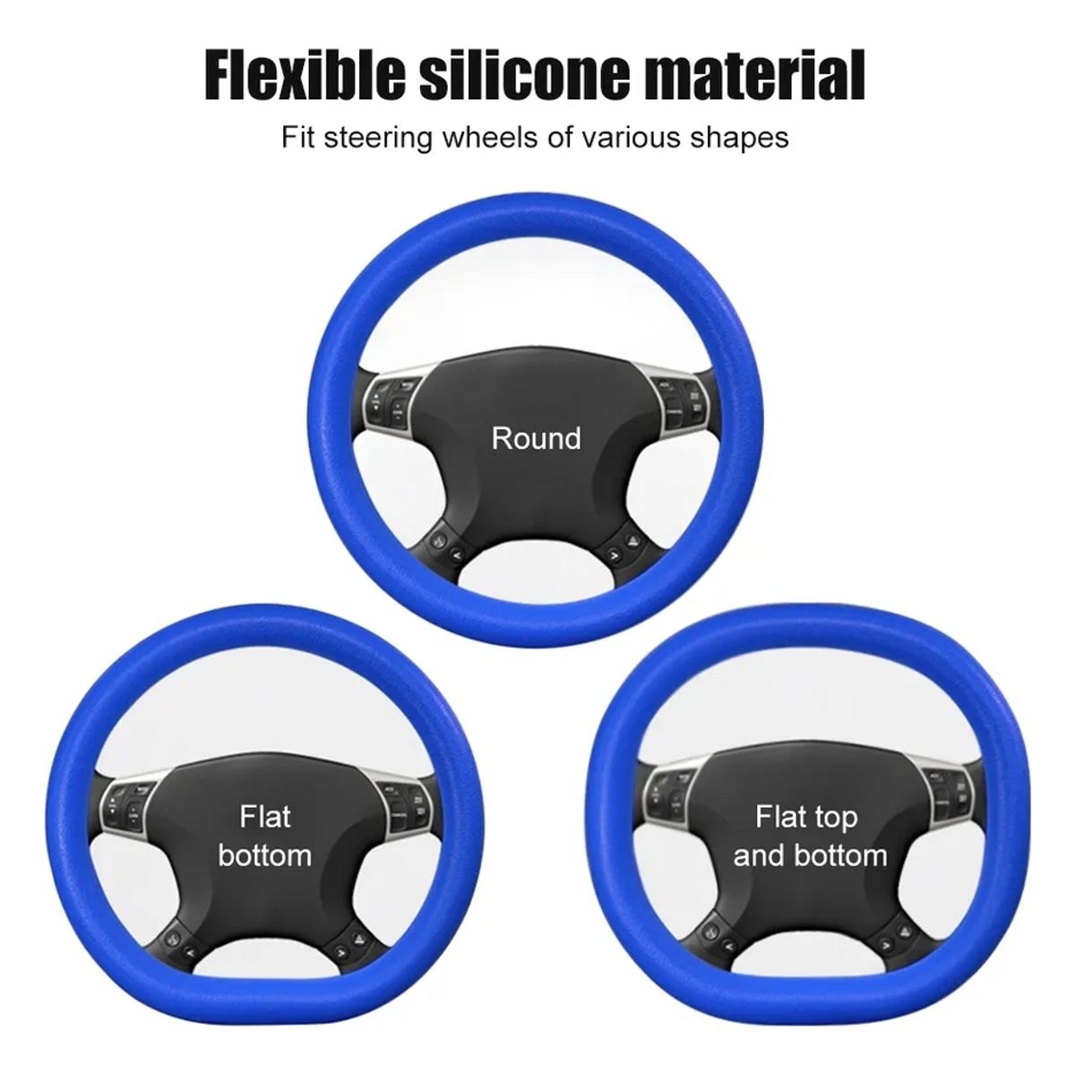 GENERICO - Kit Silicón Cubre Volante Pomo Y Freno De Mano Lavable LILA