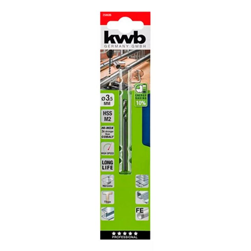 KWB - Broca Para Metal Hss 3.5mm Kwb 258635