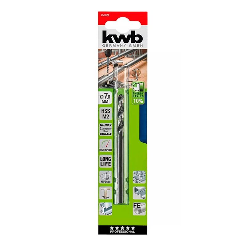 KWB - Broca Para Metal Hss 7mm Kwb 258670