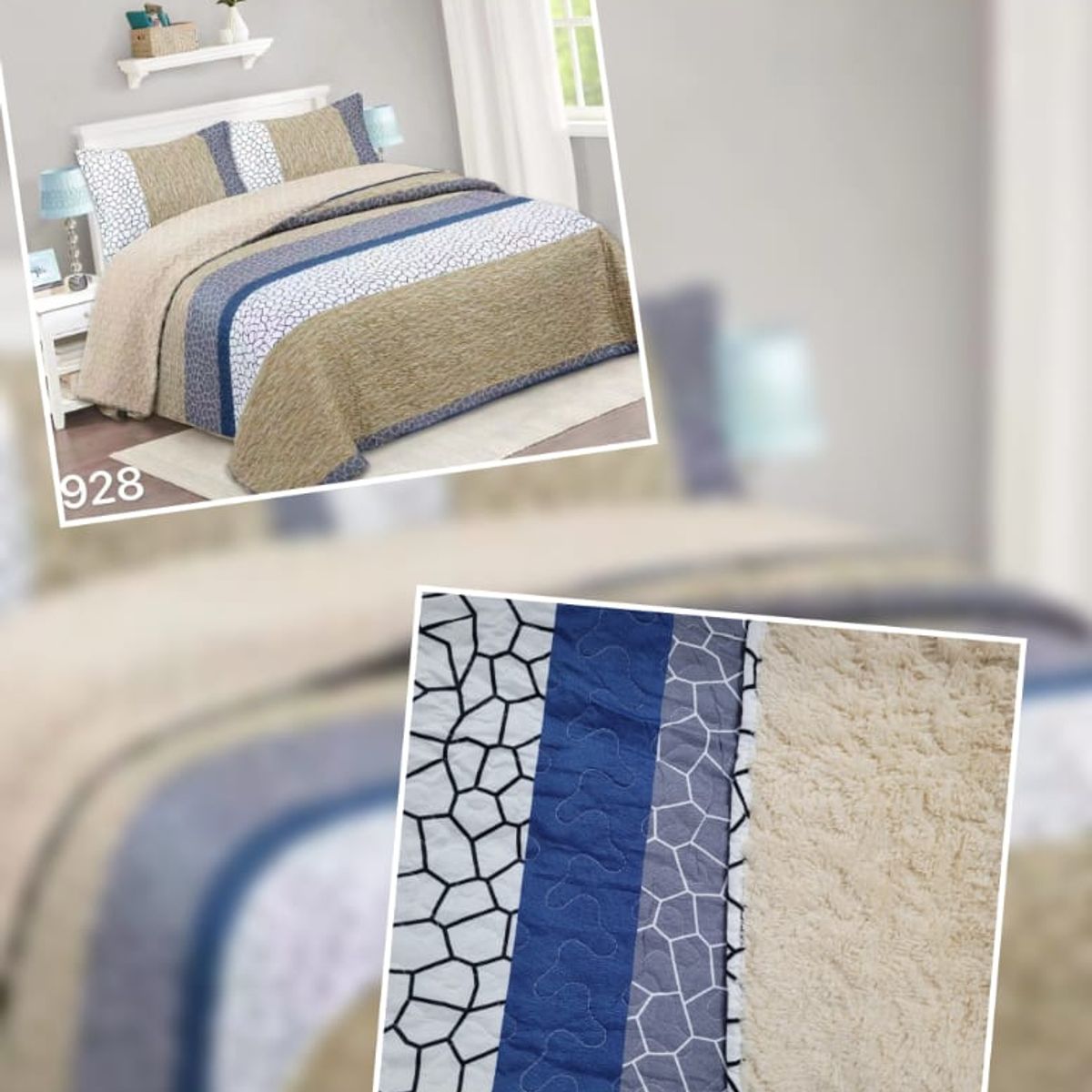 ANGELES DEL HOGAR - Cubrecama Quilt con chiporro plaza y media diseño a eleccion